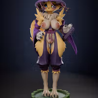 Renamon Samurai Furry Statue | Digimon Fan Art by Anyonensfw SFW,NSFW,Futa 3d printed,3d printed statue,nsfw statue,futa statue,furry statue,Renamon Statue,Digimon Statue,futa figurines,futanari figurines,futanari statue