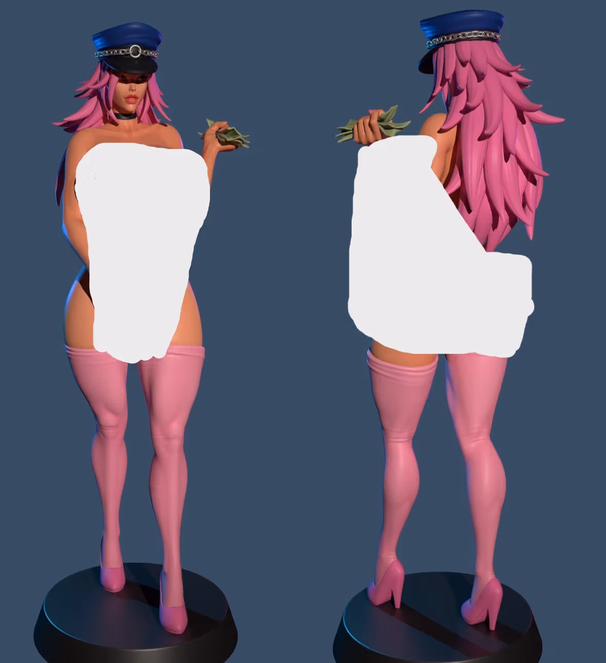 Poison Stripper Statue | Street Fighter Fanart von Studio Sol Union Futa 3d printed statue,3d printed,nsfw statue,futa statue,futa figurines,futanari figurines,futanari statue,3d printed figure,Street Fighter Statue ,Poison Statue 