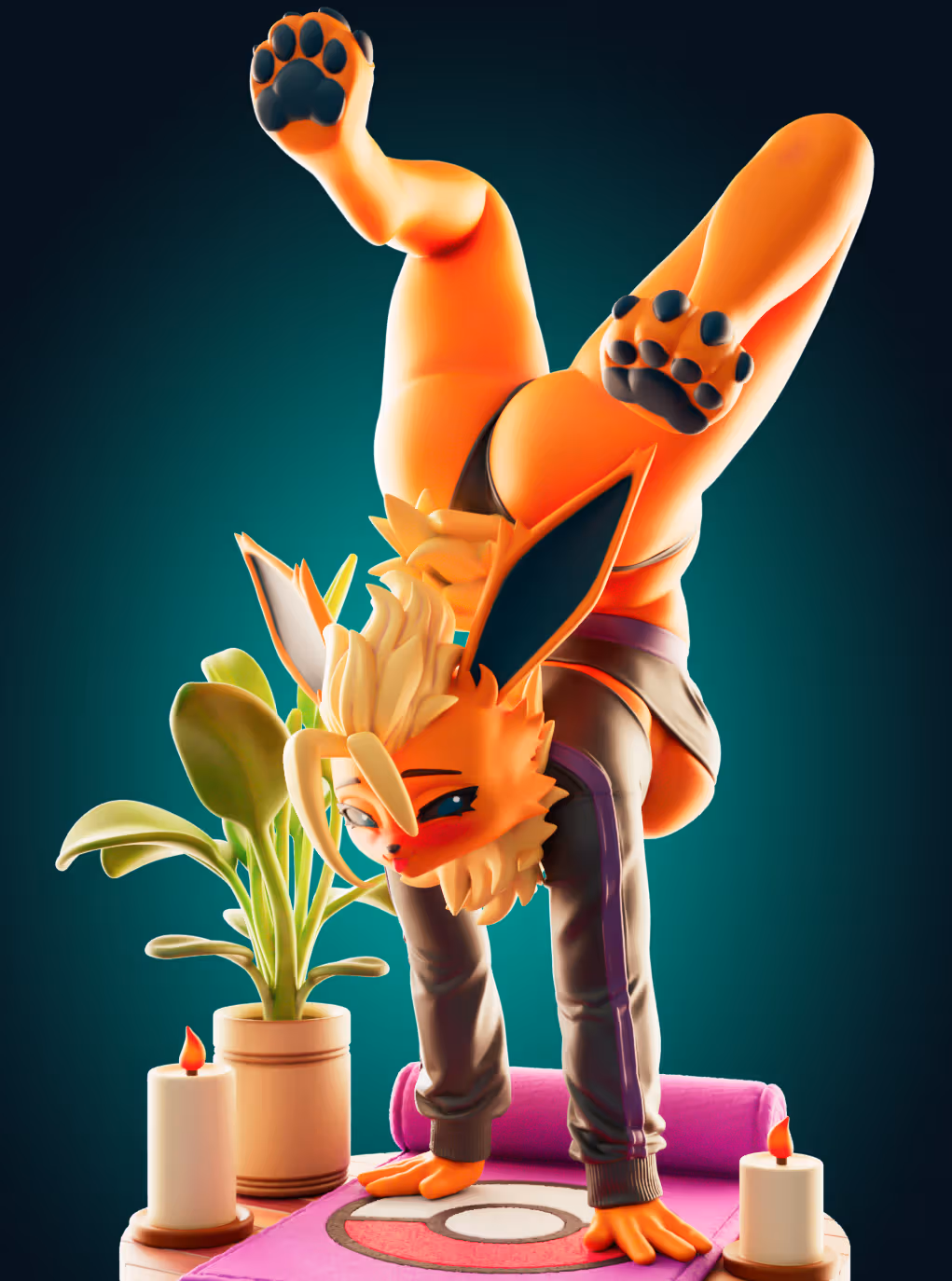 Estatua Flareon Stacked Furry | Pokémon Fan art por Officer Rhu SFW,NSFW,Futa 3d printed statue,3d printed,3d printed figure,Flareon Stacked Statue,Pokemon Statue,futa statue,futa figurines,futanari figurines,futanari statue,nsfw statue,furry statue
