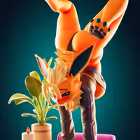 Estatua Flareon Stacked Furry | Pokémon Fan art por Officer Rhu SFW,NSFW,Futa 3d printed statue,3d printed,3d printed figure,Flareon Stacked Statue,Pokemon Statue,futa statue,futa figurines,futanari figurines,futanari statue,nsfw statue,furry statue