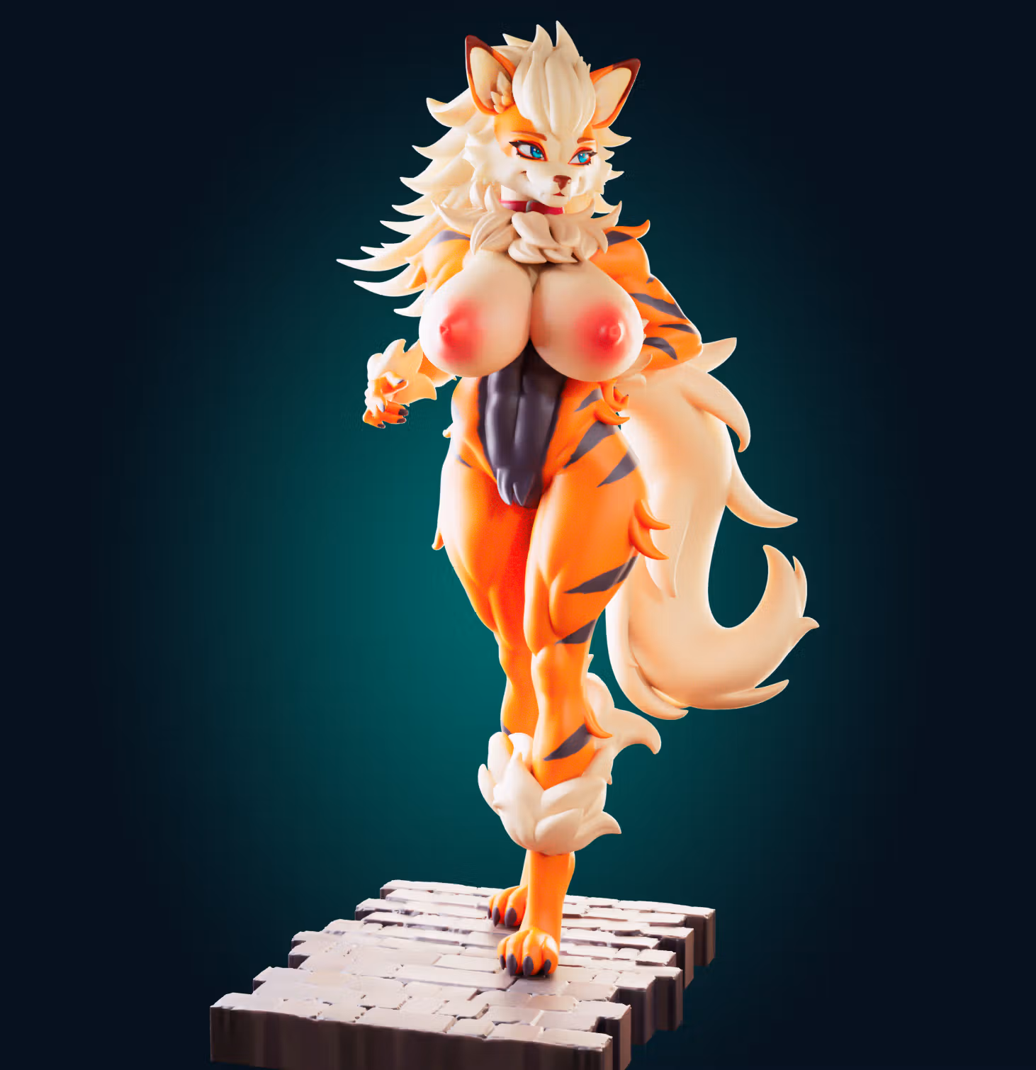 Statue Arcanine | Pokémon Fan art par Officer Rhu SFW,NSFW,Futa 3d printed statue,3d printed,3d printed figure,Arcanine Statue,Pokemon Statue,futa statue,futa figurines,futanari figurines,futanari statue,furry statue
