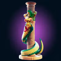 Medusa Snake Girl Statue | Monster Girl Fan Art by Officer Rhu SFW,NSFW,Futa 3d printed,Medusa Snake Girl statue,futa statue,Monster Girl statue,furry statue,nsfw statue,futa figurines,futanari figurines,futanari statue