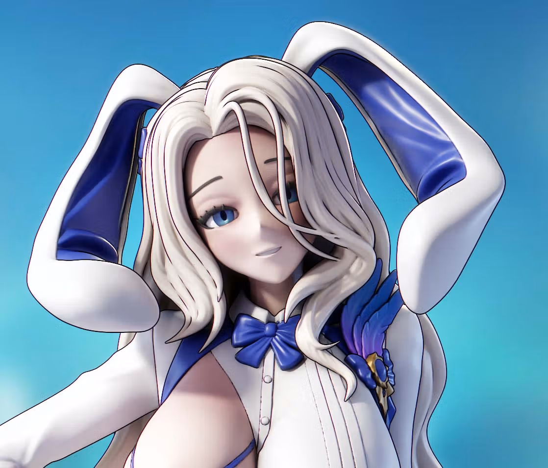Bunny Darian Statue | Brown Dust II Fan Art by FunserviceSTL SFW,NSFW,Futa 3d printed,3d printed statue,nsfw statue,futa statue,Bunny Darian Statue,Brown Dust II Statue,futa figurines,futanari figurines,futanari statue