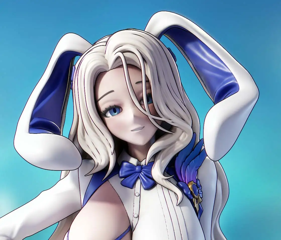 Bunny Darian Statue | Brown Dust II Fan Art by FunserviceSTL SFW,NSFW,Futa 3d printed,3d printed statue,nsfw statue,futa statue,Bunny Darian Statue,Brown Dust II Statue,futa figurines,futanari figurines,futanari statue