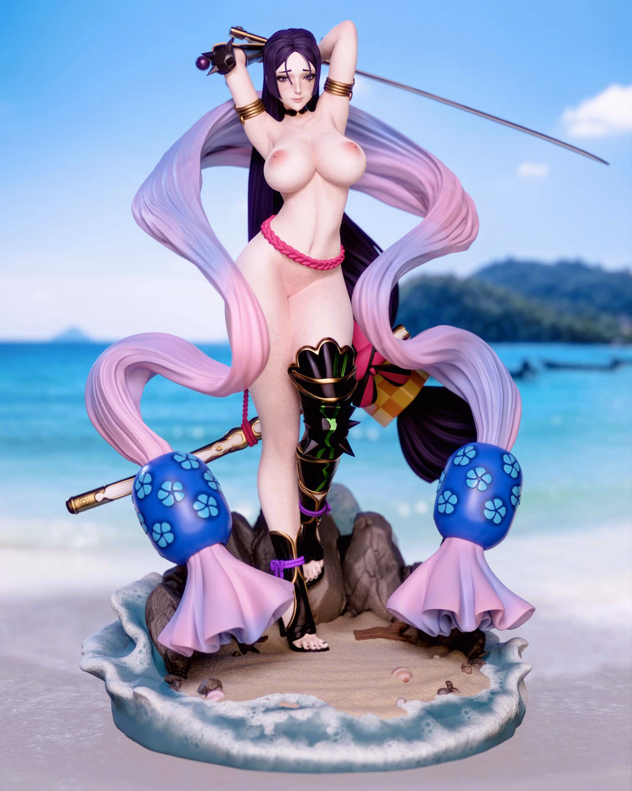 Estatua Minamoto no Raykou | Fate Grand Order Fan art por Momoji3d SFW,NSFW 3d printed,3d printed statue,nsfw statue,Minamoto no Raykou statue,Fate Grand Order statue