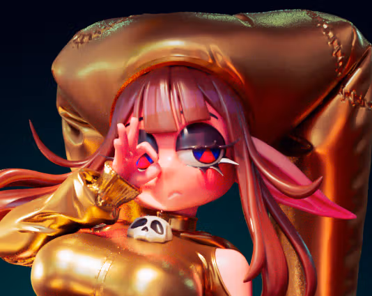 Statua Pomni Goth | Digital Circus Fan art di Officer Rhu SFW,NSFW,Futa 3d printed statue,3d printed,3d printed figure,Digital Circus Statue,Pomni Goth Statue,nsfw statue,futa statue,futa figurines,futanari figurines,futanari statue