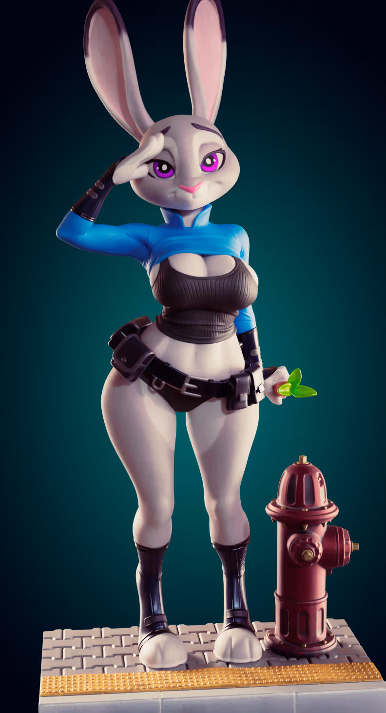 Statua Judy Hops Cop | Zootopia Fan art di Officer Rhu SFW,NSFW,Futa 3d printed statue,3d printed,3d printed figure,Judy Hops Statue,Zootopia Statue,futa statue,futa figurines,futanari figurines,futanari statue,nsfw statue,furry statue