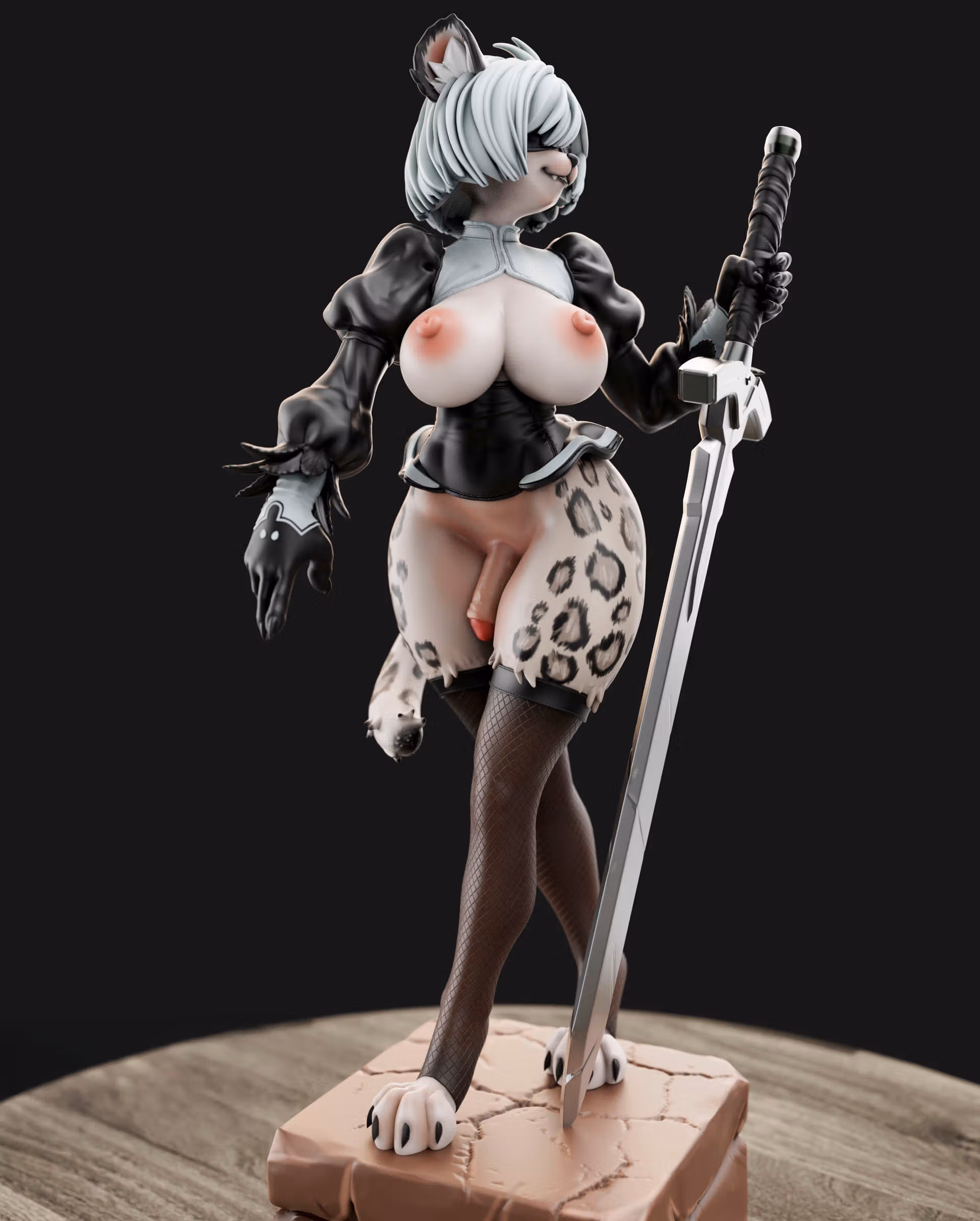 Figura 2B NieR Furry | NieR: Automata fanart autorstwa Anyonensfw SFW,NSFW,Futa 3d printed statue,3d printed,nsfw statue,3d printed figure,2B NieR statue,NieR: Automata statue,furry statue,futa statue,futa figurines,futanari figurines,futanari statue