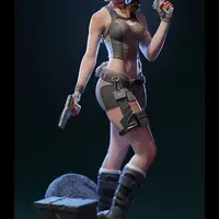 Lara Croft v2 Statue | Tomb Raider Fan Art by E.S Monster SFW,NSFW 3d printed,3d printed statue,Lara Croft Statue ,nsfw statue,Tomb Raider statue ,3d printed figure