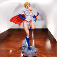 Power Girl Statue | DC Fan Art by PEACHFIGURE SFW,NSFW 3d printed statue,3d printed,nsfw statue,3d printed figure,Power Girl statue,DC statue