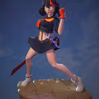 Ryuko Matoi Statue | Kill La Kill Fanart von Dinamuuu3d SFW,NSFW 3d printed statue,3d printed,Kill La Kill Statue ,3d printed figure,nsfw statue,Ryuko Matoi Statue