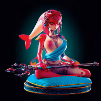 Mipha Aqua Statue | The Legend of Zelda Fan Art by Officer Rhu SFW,NSFW,Futa 3d printed,Mipha Aqua statue,The Legend of Zelda statue,3d printed figure,nsfw statue,futa statue,futa figurines,futanari figurines,futanari statue,furry statue