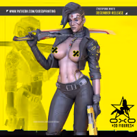 Statua CyberPunk Waifu | Cyberpunk2077 Fan art di OXO3D SFW,NSFW 3d printed,3d printed statue, CyberPunk Waifu statue, CyberPunk statue,nsfw statue