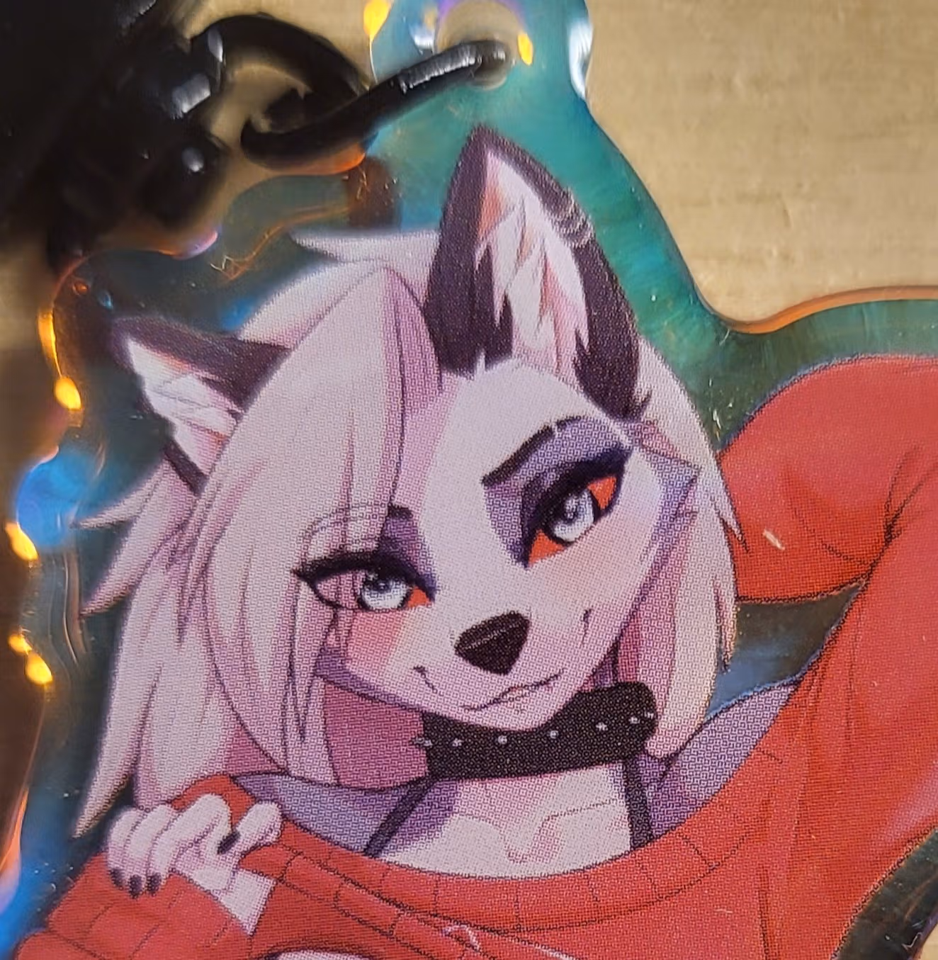 Loona Stripping Keychain | Helluva Boss Acrylic Keychain SFW And NSFW loona nsfw,loona keychain,furry keychain,SFW keychain,Helluva Boss,nsfw keychain