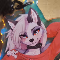 Loona Stripping Keychain | Helluva Boss Acrylic Keychain SFW And NSFW loona nsfw,loona keychain,furry keychain,SFW keychain,Helluva Boss,nsfw keychain