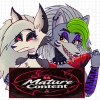 Adesivo Loona x Roxanne | Five Nights at Freddy's x Helluva Boss Adesivo in vinile NSFW roxanne sticker,nsfw sticker,stickers,Nights at Freddy's,furry sticker,loona sticker,Helluva Boss