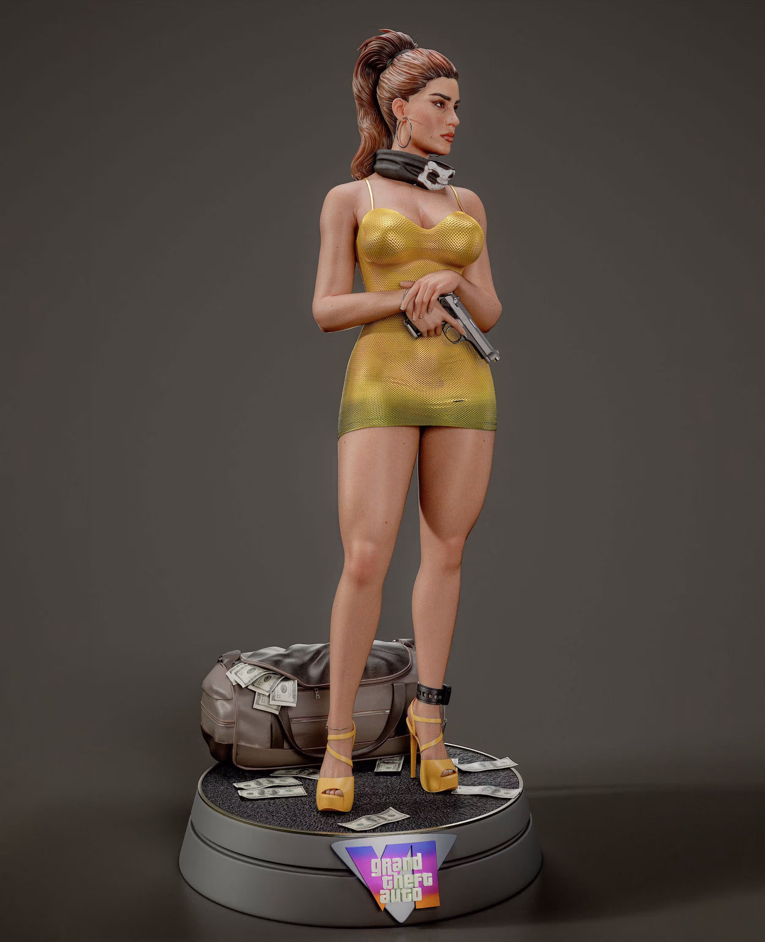Lucia Caminos Statue | GTA 6 Fan Art by Abe3D SFW,NSFW 3d printed statue,nsfw statue,Lucia Caminos statue,gta statue,3d printed figure,3d printed