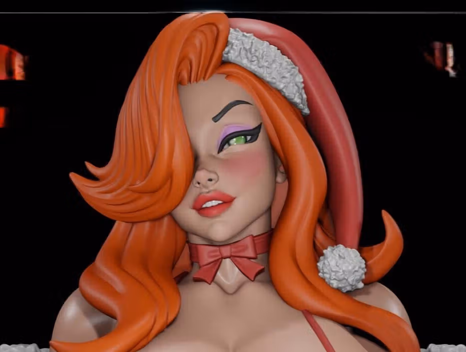Jessica Rabbit Mrs. Claus Statue | Roger Rabbit Fanart von Digital Dark SFW,NSFW,Futa 3d printed statue,3d printed,nsfw statue,futa statue,futa figurines,futanari figurines,futanari statue,3d printed figure,Jessica Rabbit Mrs. Claus Statue,Roger Rabbit statue 