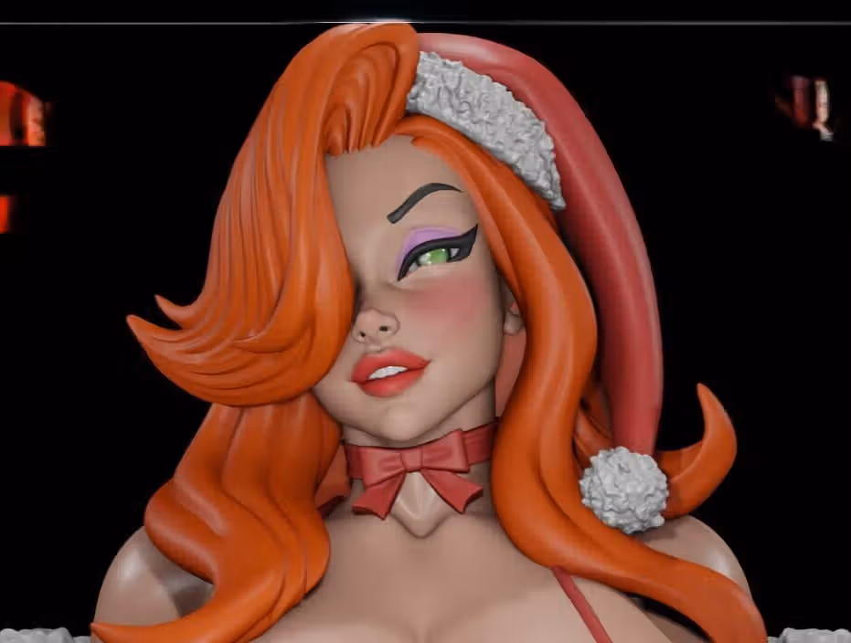 Jessica Rabbit Mrs. Claus Statue | Roger Rabbit Fan Art by Digital Dark SFW,NSFW,Futa 3d printed statue,3d printed,nsfw statue,futa statue,futa figurines,futanari figurines,futanari statue,3d printed figure,Jessica Rabbit Mrs. Claus Statue,Roger Rabbit statue