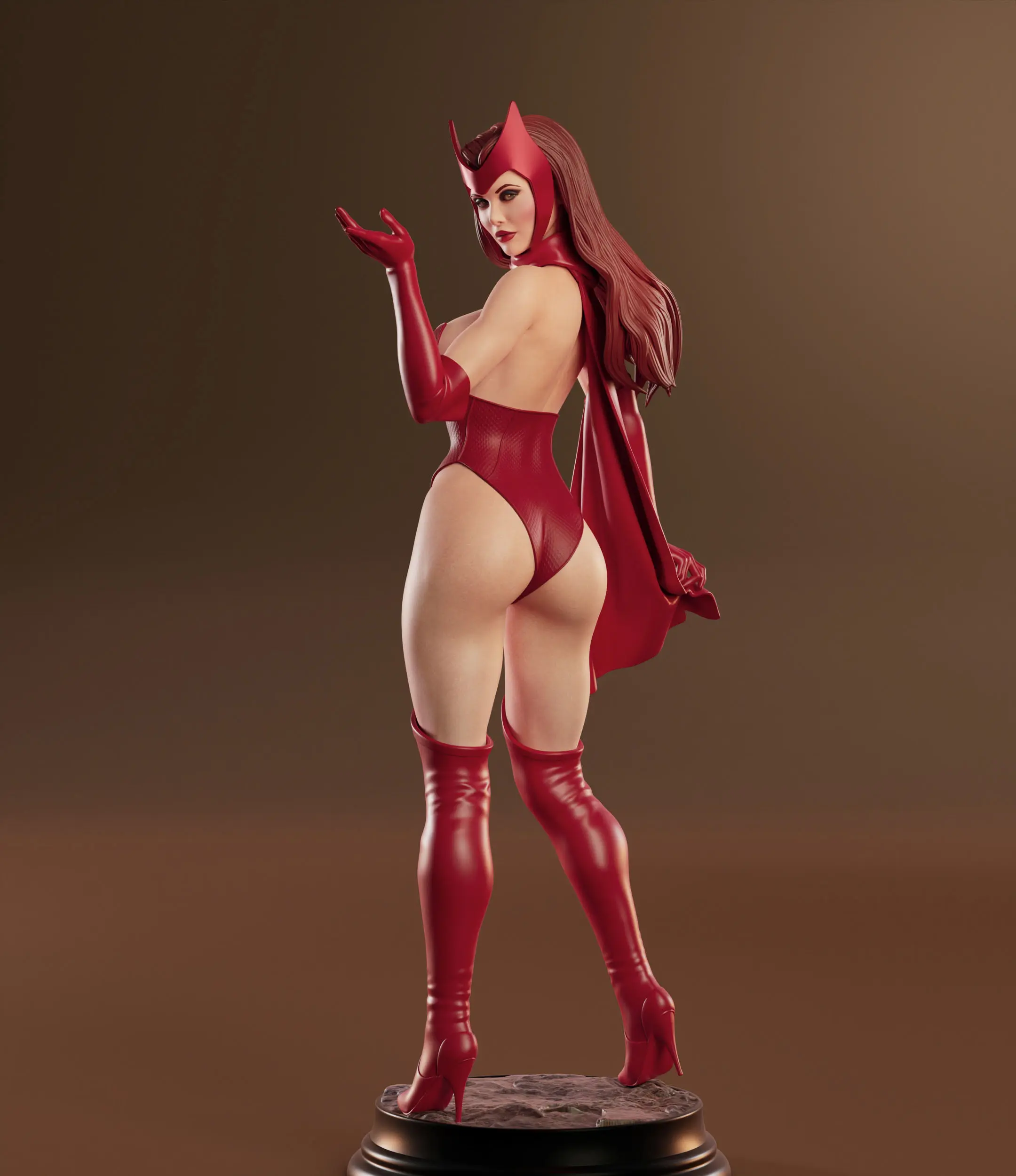 Statue Scarlet Witch | Marvel Fan art par Abe3D SFW,NSFW 3d printed statue,Scarlet Witch Statue,Marvel statue,3d printed figure,3d printed,nsfw statue