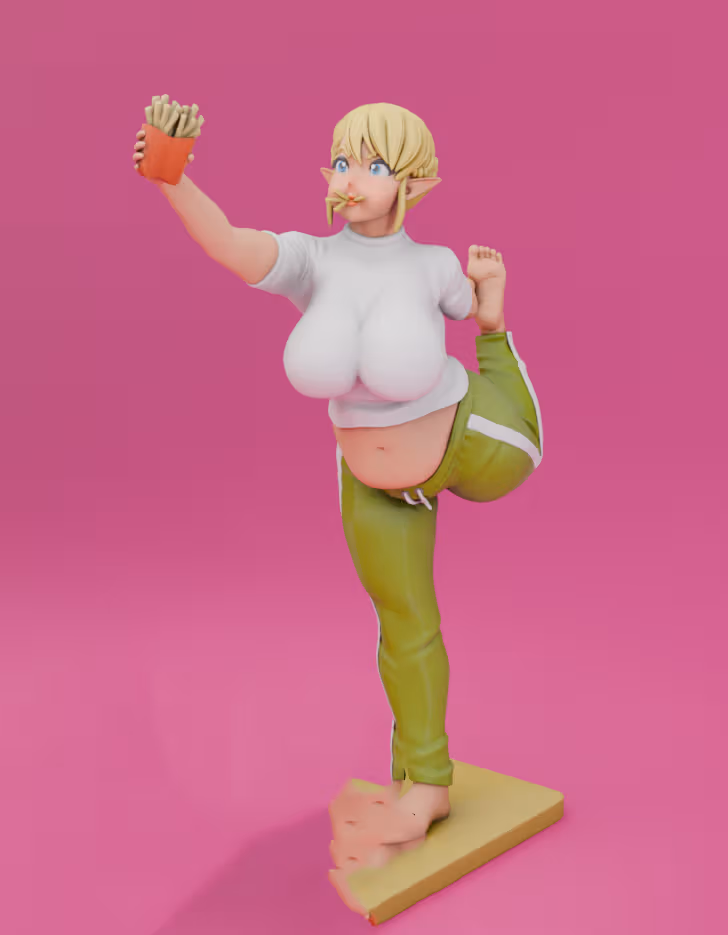 Erufuda Statue | Plus-Sized Elf Fan Art by Freyas Fantasys SFW,NSFW,Futa 3d printed statue,3d printed,3d printed figure,Erufuda Statue,Plus-Sized Elf Statue,nsfw statue,futa figurines,futanari figurines,futanari statue,futa statue