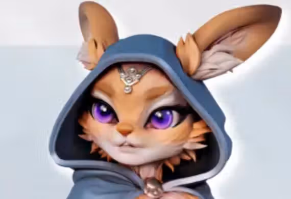 Mage Elowen Softpaw the Harengon Miniature | DnD Fan Art by Gaz Minis SFW 3d printed,miniature,dnd miniature,Mage Elowen Softpaw the Harengon,3d printed miniature