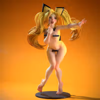 Statua Waifumon Pichina | Pokemon Fan art di SiryllArt SFW,NSFW 3d printed statue,3d printed,nsfw statue,cosplay pokemon statue,Waifumon Pichina Statue,Pokemon Statue