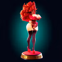 Sara Bellum Ultra Thicc Statue | Powerpuff Girls Fan Art by Officer Rhu SFW,NSFW,Futa 3d printed,Sara Bellum statue,futa statue,Powerpuff Girls statue,furry statue,nsfw statue,futa figurines,futanari figurines,futanari statue