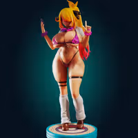 Gyaru Cynthia Statue | Pokemon Fan Art by Officer Rhu SFW,NSFW,Futa 3d printed statue,3d printed,nsfw statue,futa statue,Cynthia Statue,pokemon statue,futa figurines,futanari figurines,futanari statue