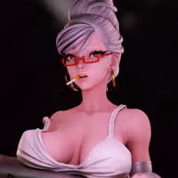 Estatua Seiko Ayase | Dandadan Fan art por Momoji3d SFW,NSFW 3d printed,3d printed statue,nsfw statue,Seiko Ayase statue,Dandadan statue