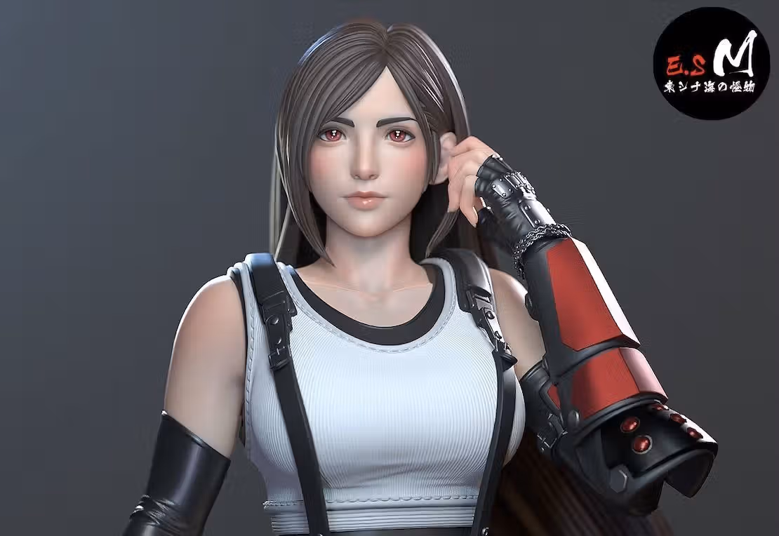 Tifa Statue | Final Fantasy Fan Art by E.S Monster SFW 3d printed,3d printed statue,Tifa Statue,3d printed figure,Final Fantasy statue
