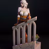 Ciri Statue | The Witcher Fan Art by TorridaMinis SFW,NSFW 3d printed,3d printed statue,nsfw statue,3d printed figure,Ciri Statue,The Witcher Statue
