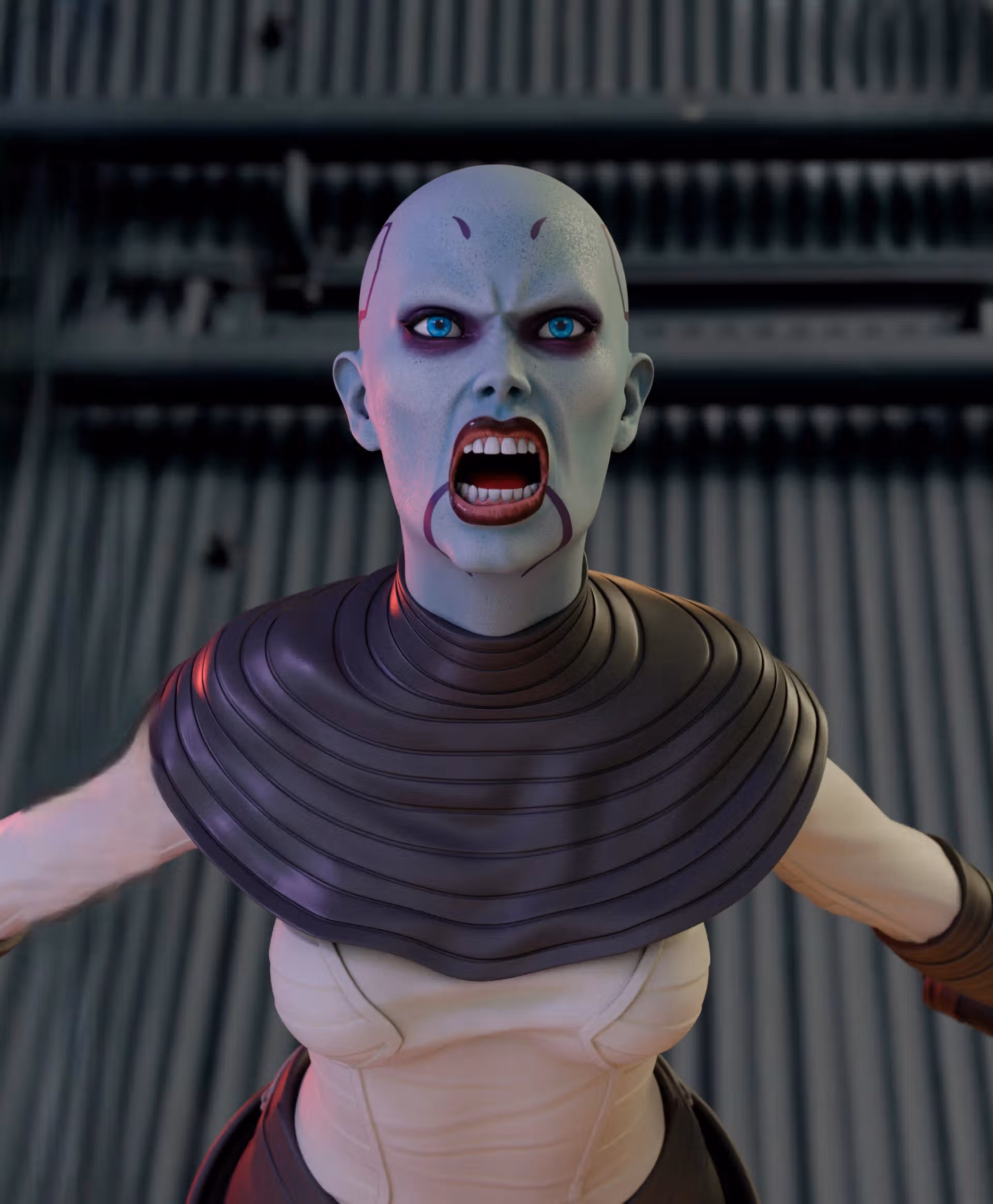 Asajj Ventress Statue | Star Wars Fan Art by TrickorTreat3D SFW 3d printed,3d printed statue,Asajj Ventress statue,Star Wars statue,3d printed figure