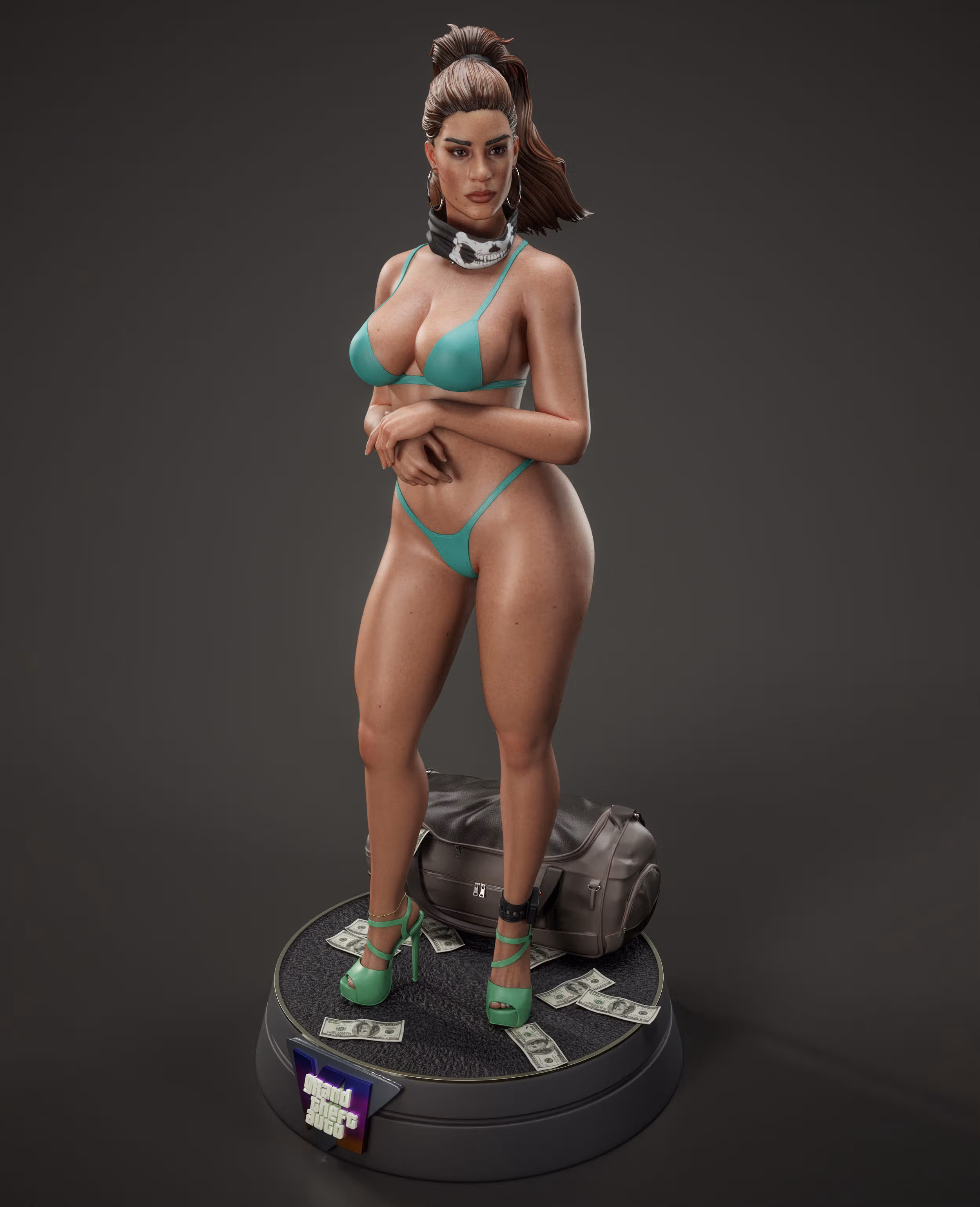 Lucia Caminos Statue | GTA 6 Fan Art by Abe3D SFW,NSFW 3d printed statue,nsfw statue,Lucia Caminos statue,gta statue,3d printed figure,3d printed