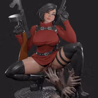 Statua Ada Wong | Resident Evil Fan art di Digital Dark SFW,NSFW,Futa 3d printed statue,3d printed,nsfw statue,futa statue,Resident Evil Statue,Ada Wong Statue,futa figurines,futanari figurines,futanari statue