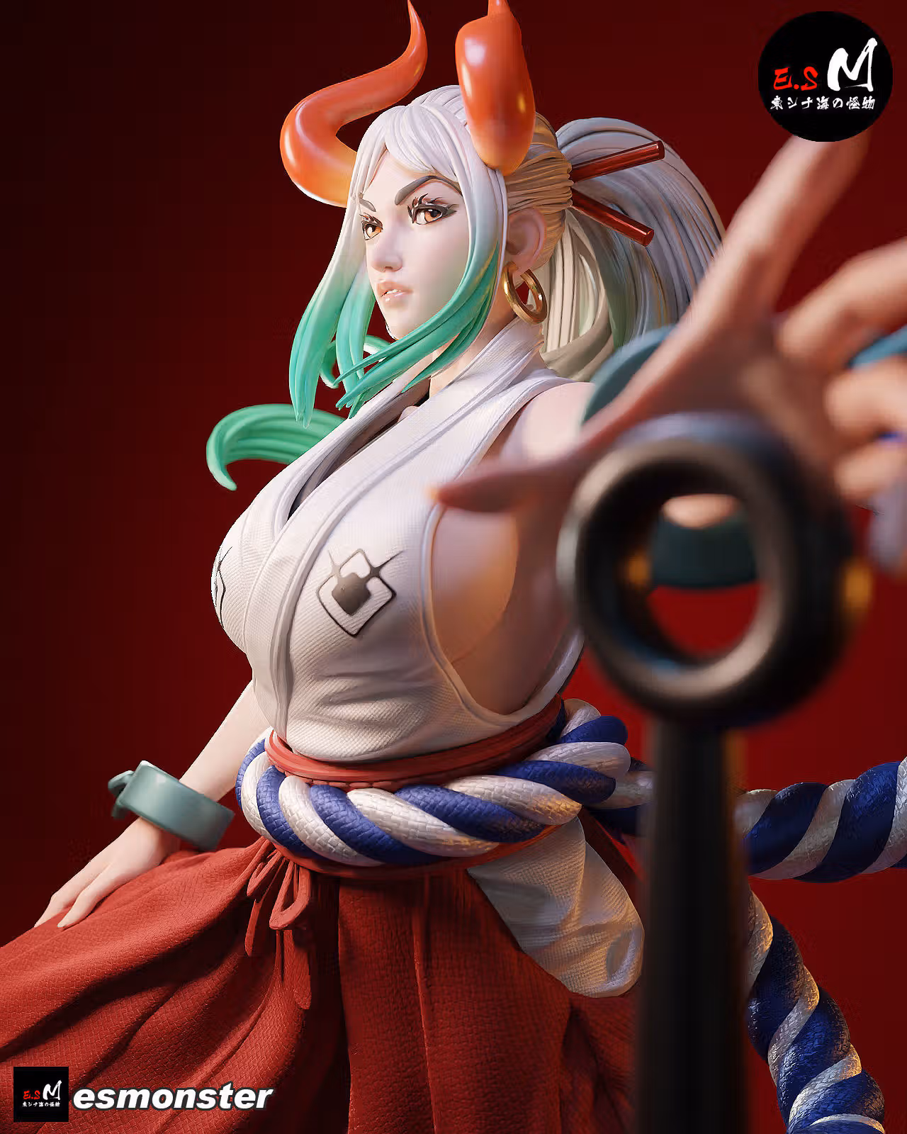 Yamato Statue | One Piece Fan Art by E.S Monster SFW,NSFW 3d printed statue,3d printed,nsfw statue,3d printed figure,Yamato Statue,One Piece Statue