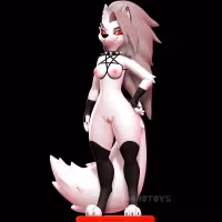 Loona NSFW Statue | Helluva Boss Fan Art by Nonotoys NSFW 3d printed statue,3d printed,nsfw statue,3d printed figure,Loona Statue,Helluva Boss Statue