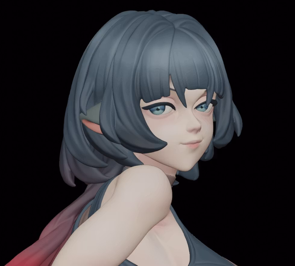 Jane Doe Statue | Zenless Zone Zero Fanart von Freyas Fantasy SFW,NSFW,Futa 3d printed statue,Zenless Zone Zero,3d printed,Jane Doe Statue,3d printed figure,futa statue,futa figurines,futanari figurines,futanari statue