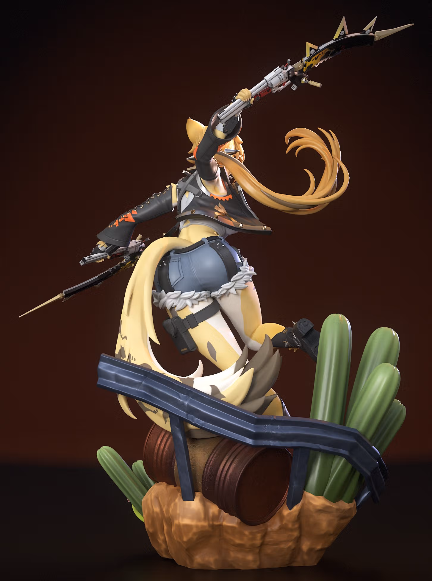 Estatua Pulchra Fellini | Zenless Zone Zero Fan art por Neko Figurines SFW 3d printed statue,Zenless Zone Zero,3d printed,Pulchra Fellini Statue,3d printed figure