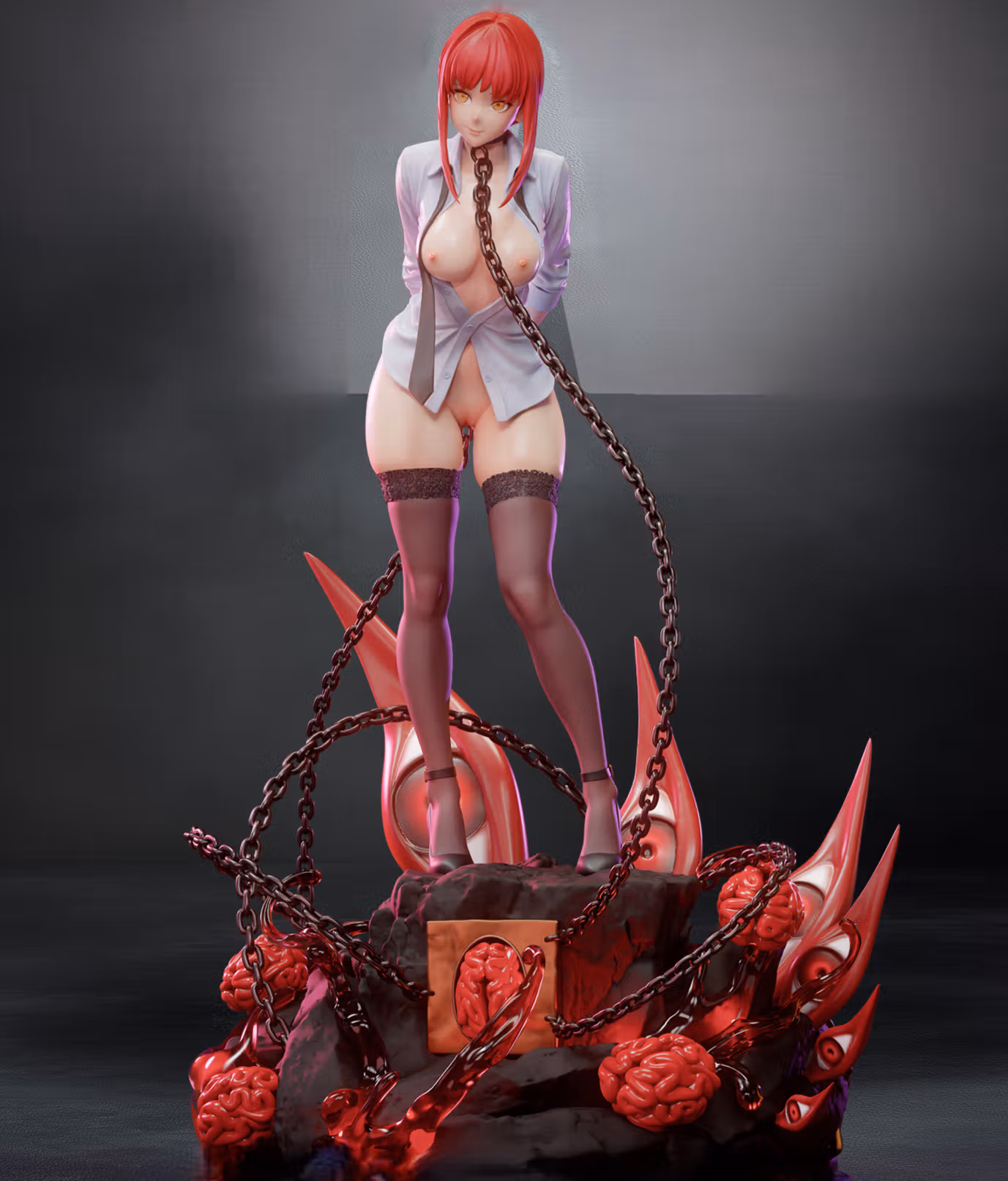 Makima Statue | Chainsaw Man Fanart von CW Studios NSFW 3d printed statue,Chainsaw Man Statue,3d printed,Makima Statue,3d printed figure,nsfw statue