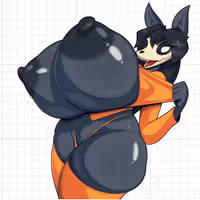 Mal0 Big Boobs Furry Sticker | SCP Vinyl Sticker NSFW furry sticker,nsfw sticker,mal0 sticker,scp sticker,malo sticker