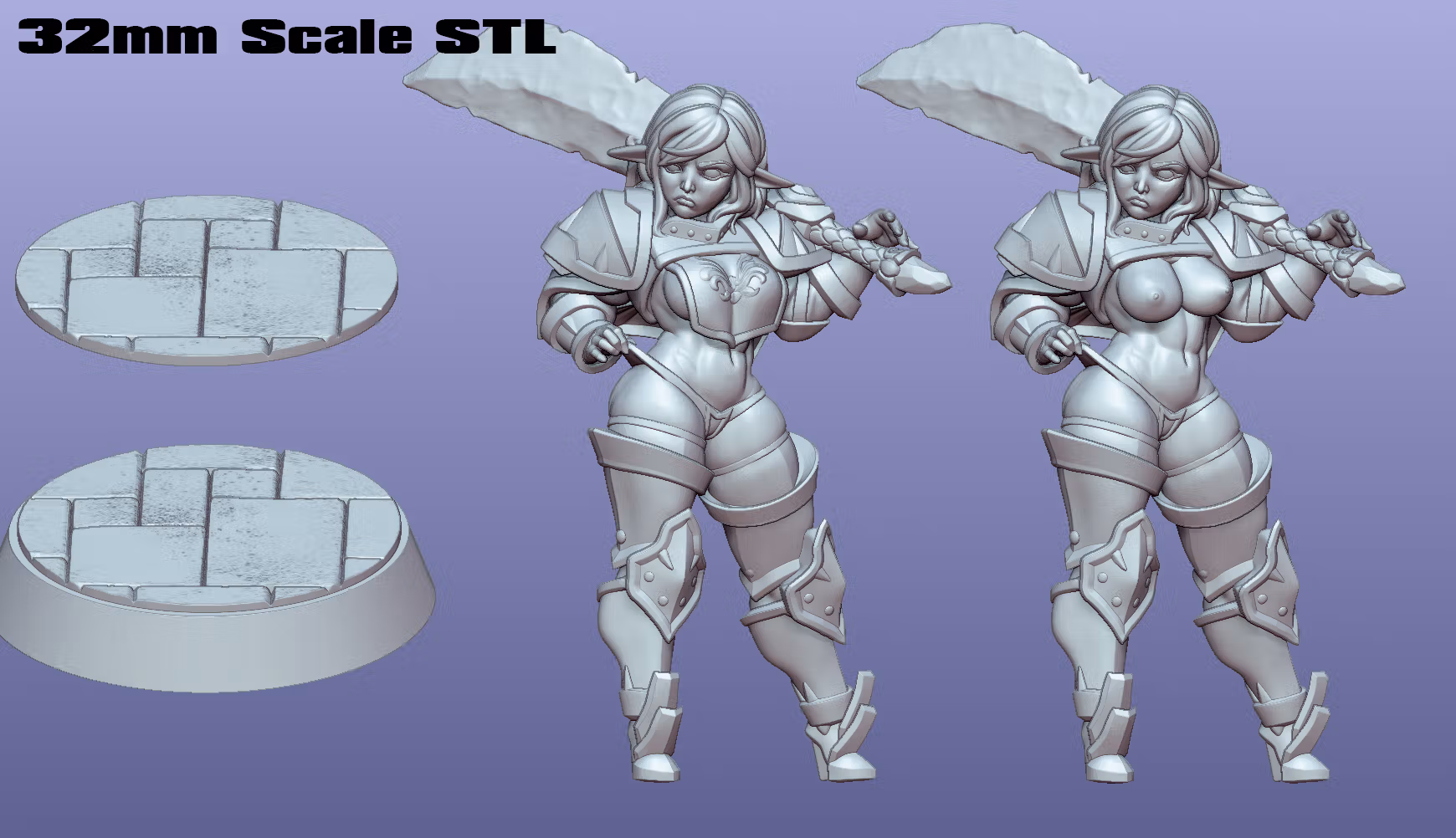 Elf in High Level Gear Miniature | DnD Fan Art by Gaz Minis SFW,NSFW 3d printed,miniature,dnd miniature,Elf in High Level Gear,3d printed miniature,nsfw miniature