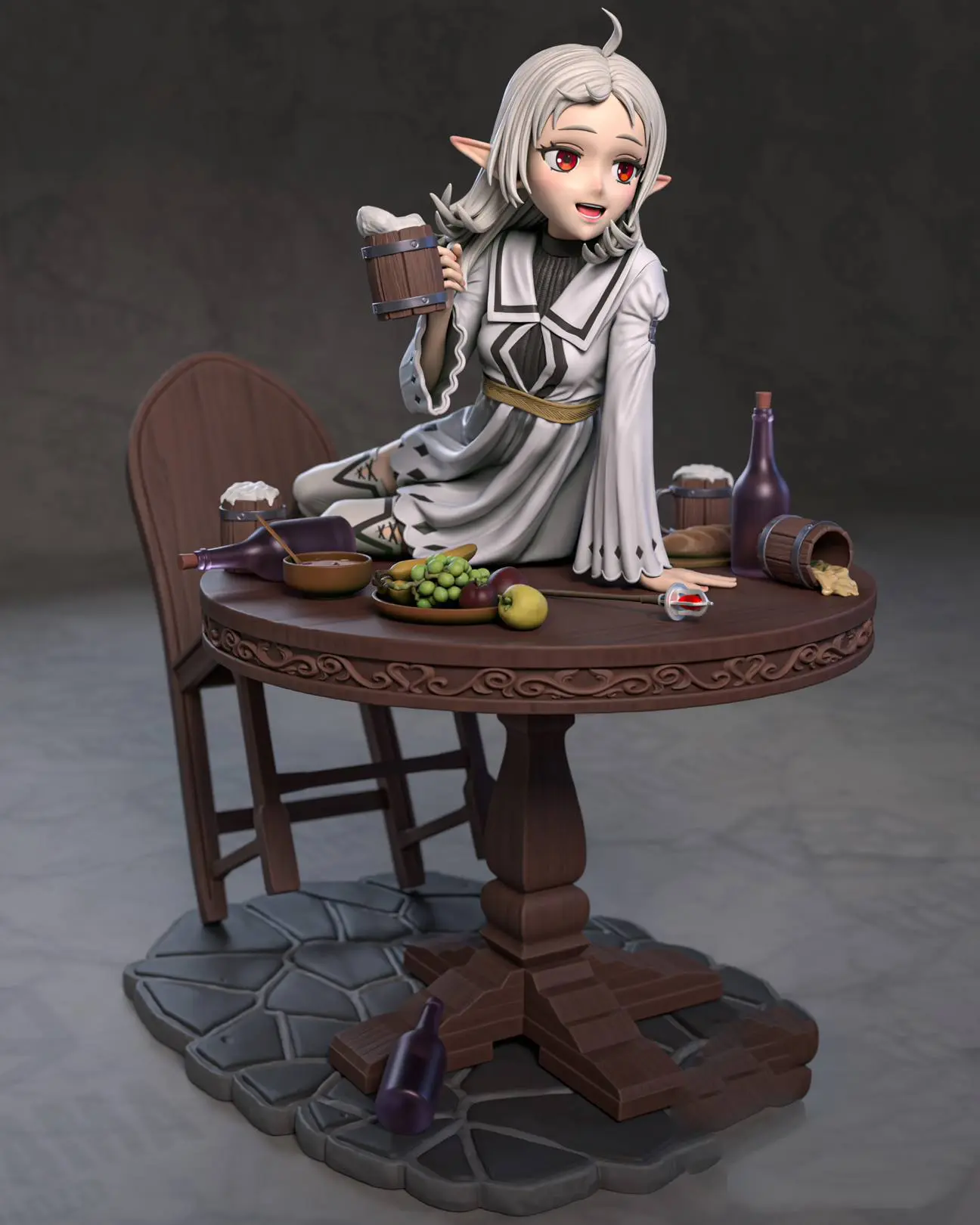 Sylphiette Greyrat Statue | Mushoku Tensei Fanart von Azerama SFW,NSFW 3d printed,3d printed statue,nsfw statue,Sylphy statue,Sylphiette Greyrat Statue,Mushoku Tensei statue