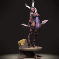 Estatua Fran | Final Fantasy Fan art por Jigglystix SFW,NSFW,Futa 3d printed statue,3d printed,nsfw statue,3d printed figure,futa statue,Fran Statue,Final Fantasy Statue,futa figurines,futanari figurines,futanari statue