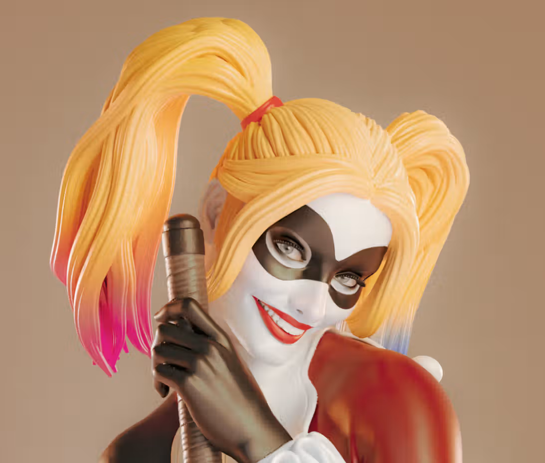 Harley Quinn Statue | DC Fan Art by Abe3D SFW 3d printed statue,sfw statue,harley quinn statue,3d printed figure,3d printed,DC Statue