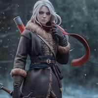 Figura Ciri | The Witcher Fanart autorstwa Bulkamancer SFW 3d printed statue,3d printed,Ciri Statue,3d printed figure,The Witcher Statue