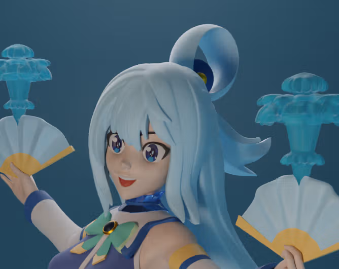 Aqua Statue | Konosuba Fan Art by FunserviceSTL SFW,NSFW 3d printed statue,nsfw statue,Konosuba statue,Aqua Statue,3d printed figure,3d printed