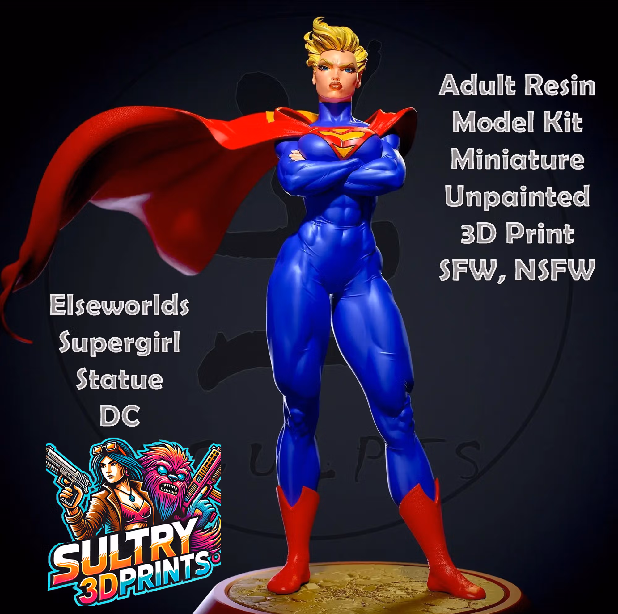 Statue Elseworlds Supergirl | DC Fan art par Yan-H SFW,NSFW 3d printed statue,3d printed,nsfw statue,3d printed figure,Supergirl statue