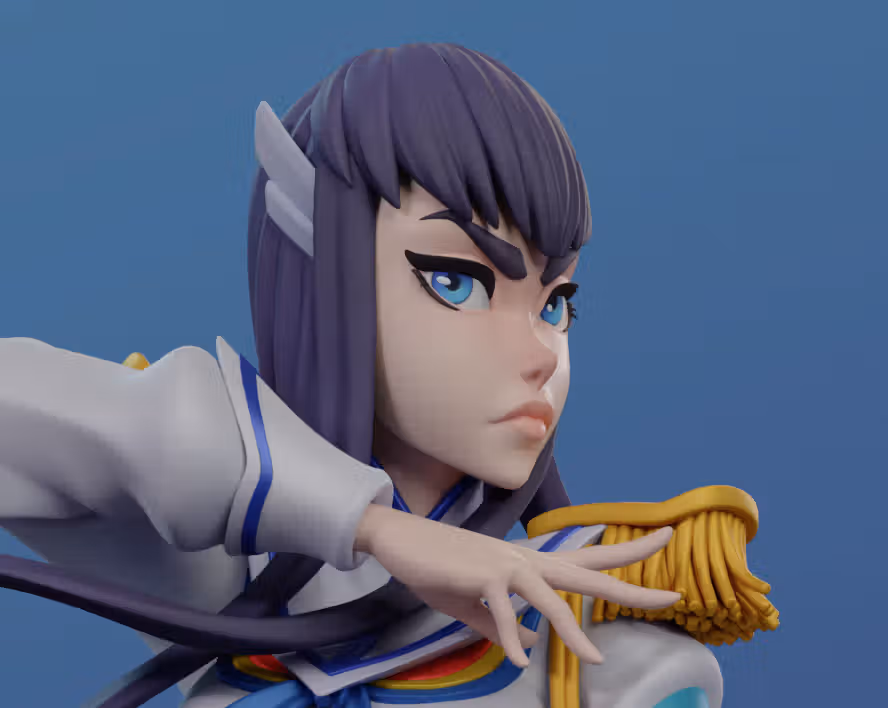 Satsuki Kiryuin Statue | Kill La Kill Fan Art by Dinamuuu3d SFW,NSFW 3d printed statue,3d printed,Kill La Kill Statue ,3d printed figure,nsfw statue,Satsuki Kiryuin Statue 