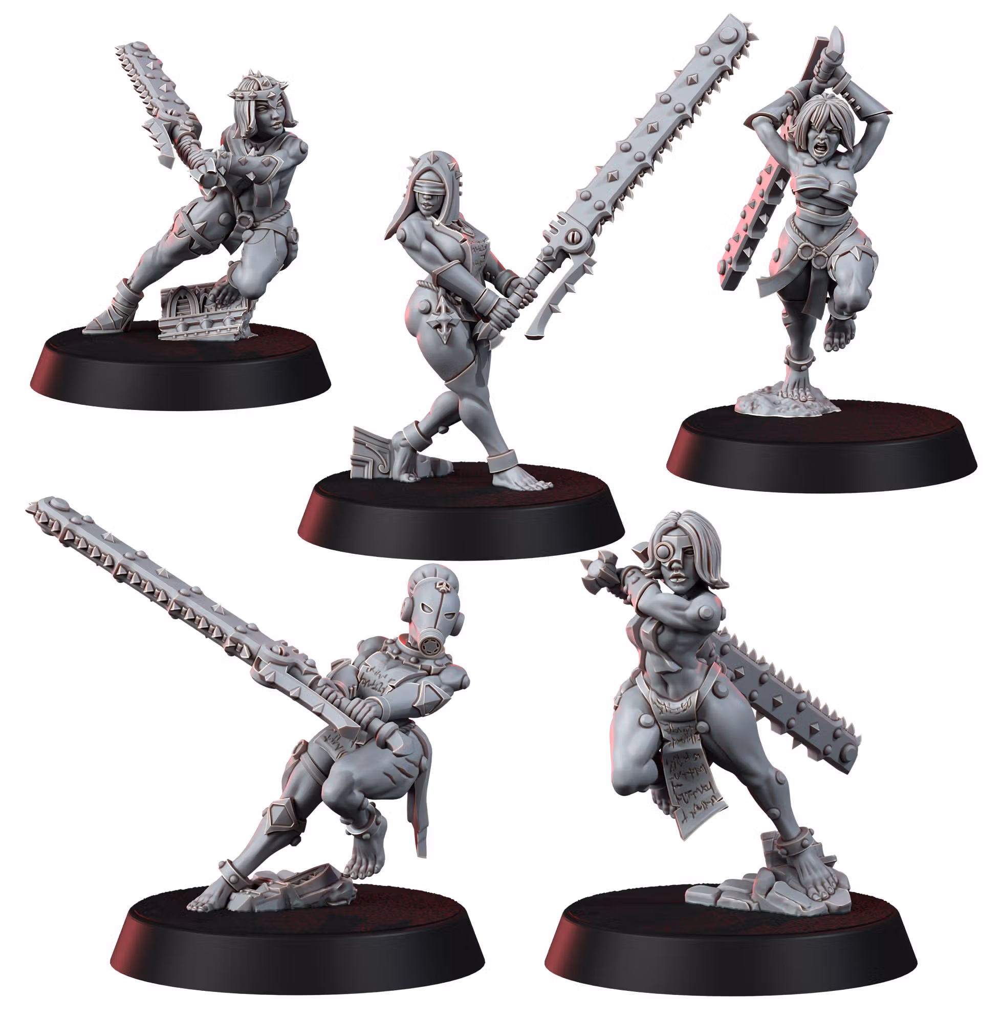 Sisters In Heresy Repentium Squad Miniature | 40k Fan Art by WargamesExclusive SFW 3d printed miniature,3d printed,miniature,sfw miniature,warhammer 40k,40k miniature,Sisters In Heresy Repentium Squad